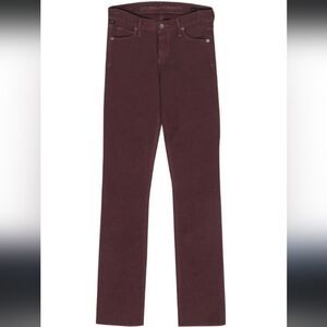 Citizens Of Humanity London Slim Velvet Maroon Pants Women's Size 30